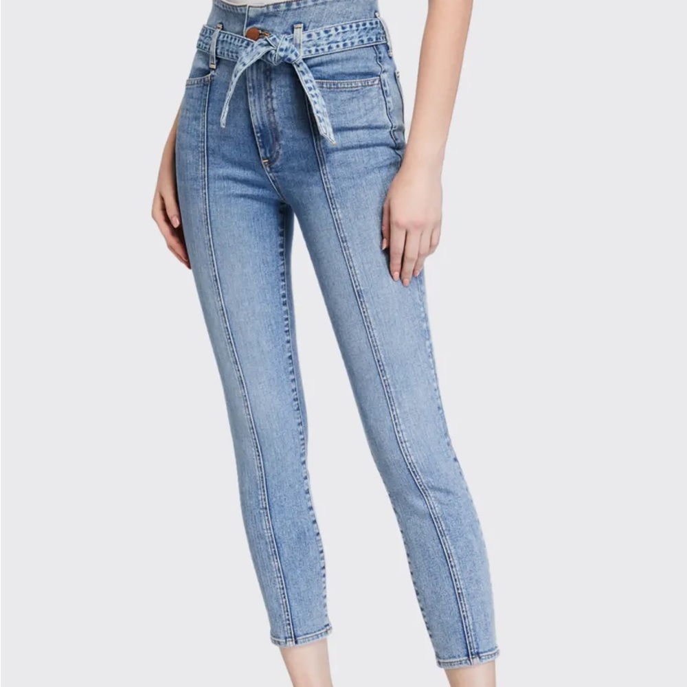 Alice & Olivia tie waist jeans